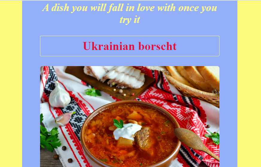 Borscht project